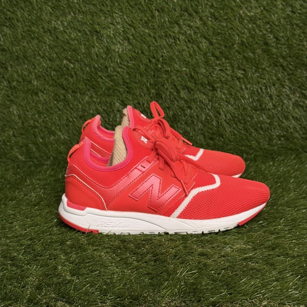 New Balance 247 REVLITE Womens Sz 7.5 Energy Red/White Running Sneakers WRL247EC